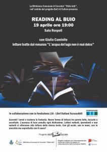 “Reading al Buio”, a Cerveteri esperienza sensoriale per non vedenti con Giulia Caminito