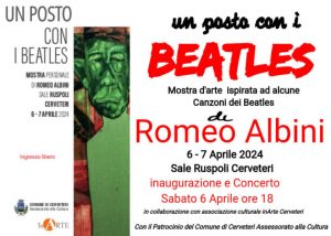 Pittura, a Cerveteri c’è “Un posto con i Beatles”