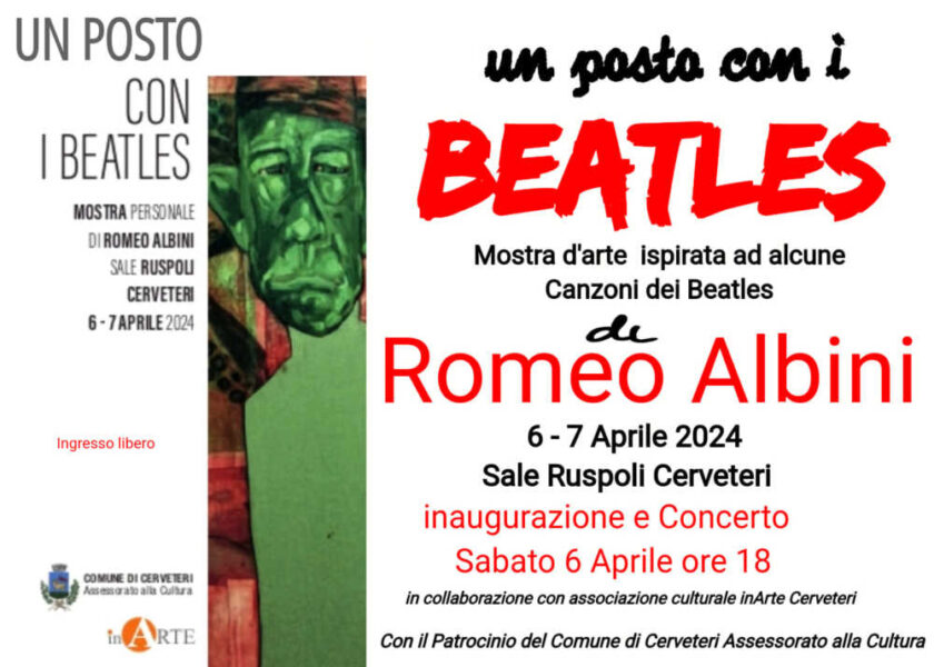 Pittura, a Cerveteri c’è “Un posto con i Beatles”