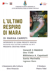 Libri, venerdì a Santa Marinella Marika Campeti presenta il suo “L’ultimo respiro di Mara”