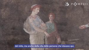 Scoperto a Pompei salone decorato ispirato alla guerra di Troia