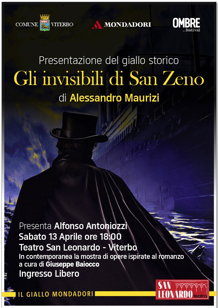 “Gli invisibili di san Zeno”, il direttore di Ombre Festival, Alessandro Maurizi, presenta il suo primo romanzo Mondadori