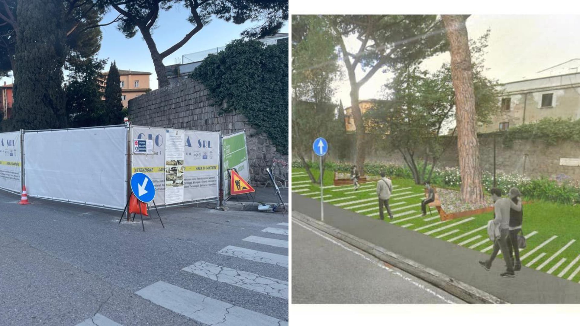 Viterbo, scaricabarile della sindaca sulla criticata passeggiata intorno alle mura: “Progetto delle ex amministrazioni”