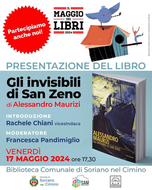 “Maggio dei Libri”: a Soriano nel Cimino ecco “Gli invisibili di San Zeno”