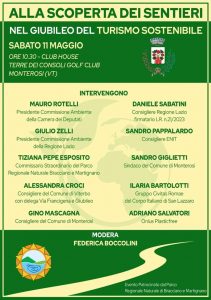 “Alla scoperta dei sentieri nel Giubileo del turismo sostenibile” al Golf Club di Monterosi