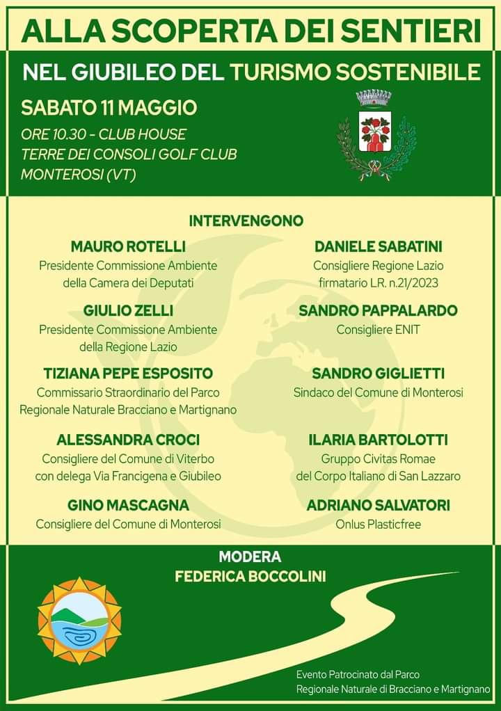 “Alla scoperta dei sentieri nel Giubileo del turismo sostenibile” al Golf Club di Monterosi