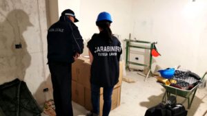 Gaeta, scoperto cantiere edile con lavoratori in nero e senza piano di sicurezza