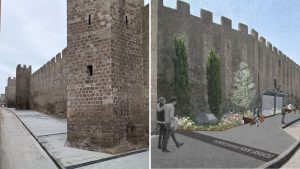 Viterbo – Passeggiata intorno alle mura, quanta confusione: “Perché da una parte cemento e dall’altra alberi e prato?”