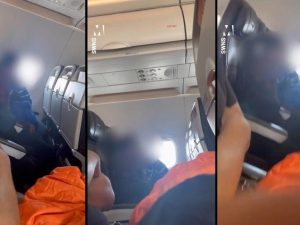 “Sveltina” sui sedili dell’aereo in mezzo agli altri passeggeri (VIDEO)