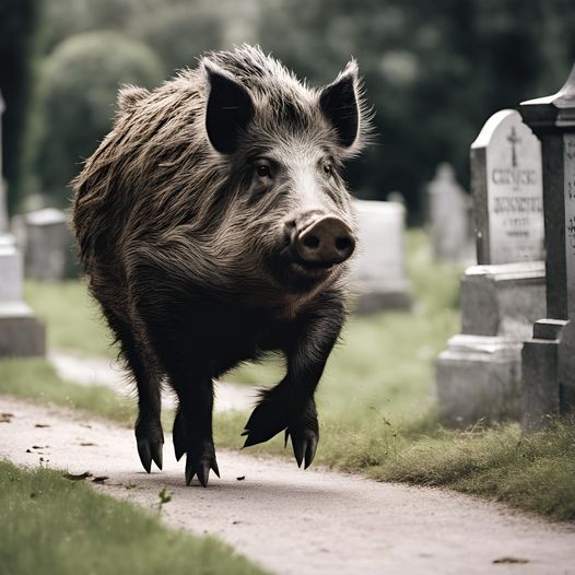 “Sfrattato” il cinghiale entrato nel cimitero di Tuscania, costretto alla chiusura