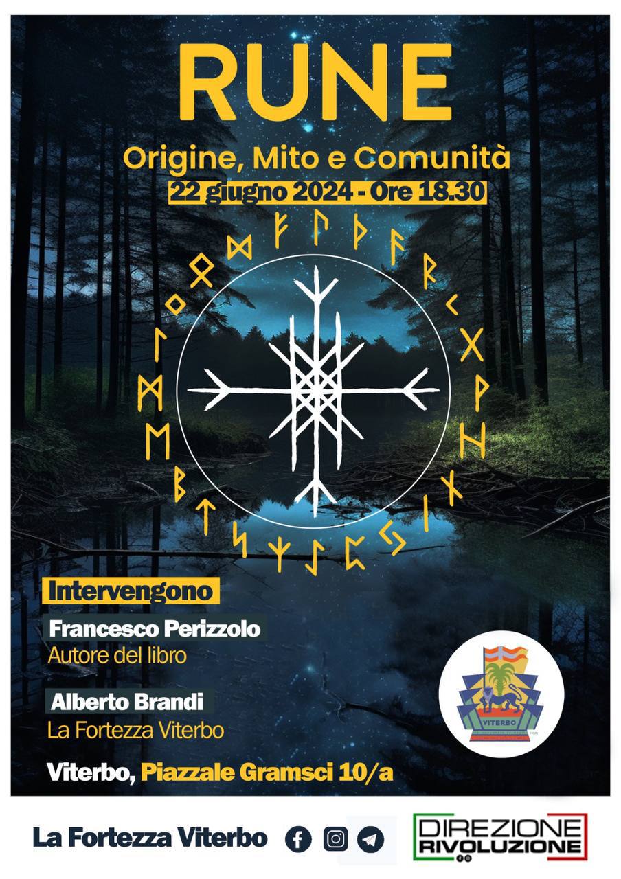 Libri, sabato a Viterbo Franceso Perizzolo presenta “Rune”