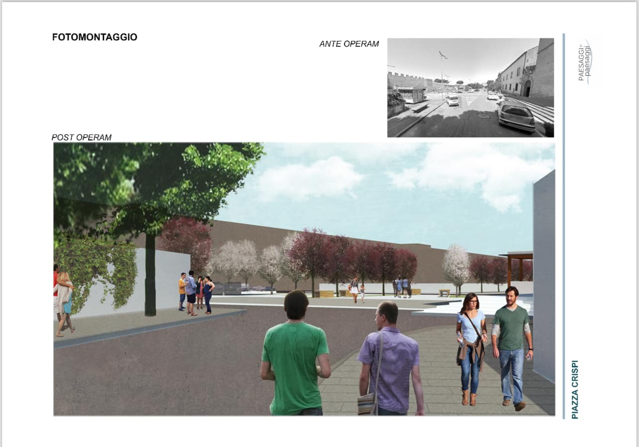 Viterbo – Ecco il progetto di riqualificazione di piazza Crispi, Frontini annuncia: “La città cambia volto”