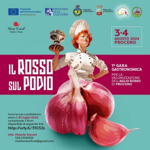 Proceno celebra l’aglio rosso, prima gara gastronomica “Il Rosso sul podio”