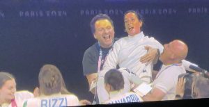 Il viterbese Maurizio Iaschi fisioterapista delle ragazze d’oro della scherma di Parigi2024