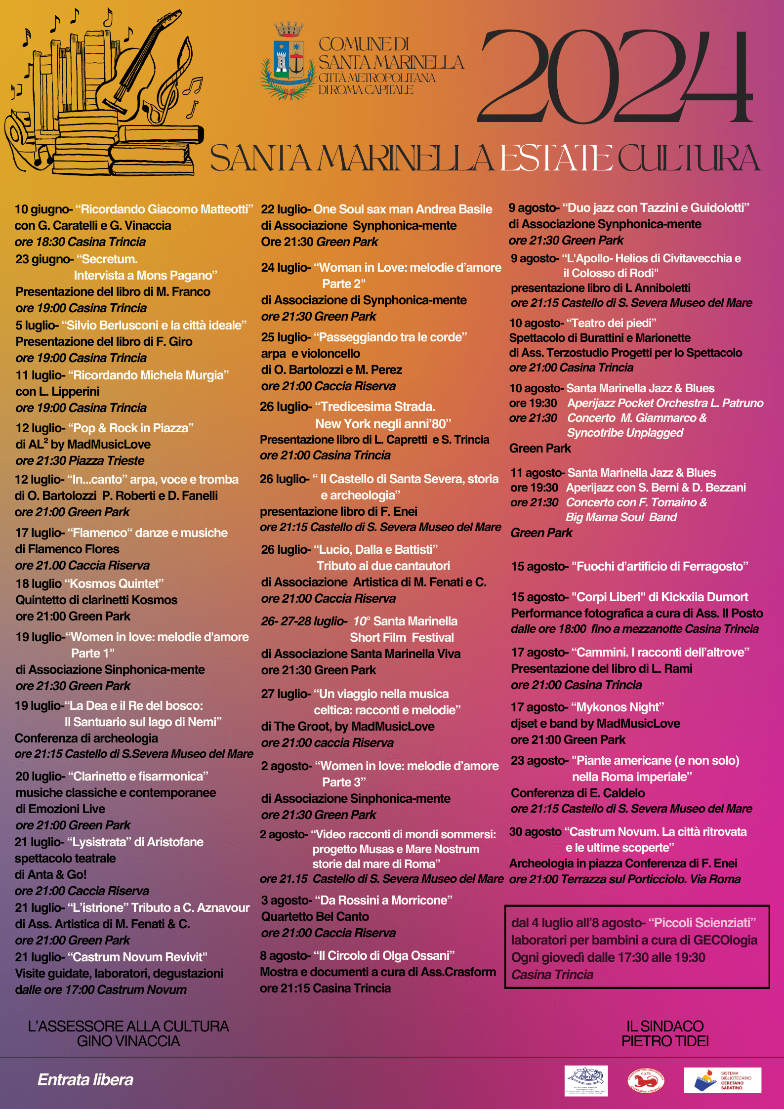 Santa Marinella Estate, weekend di grande musica con tributi a Gershwin e Aznavour