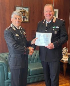 Il luogotenente Cannata si congeda: ultimo giorno di servizio al comando provinciale di Viterbo