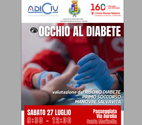 Prevenzione, oggi a Santa Marinella c’è “Occhio al diabete”