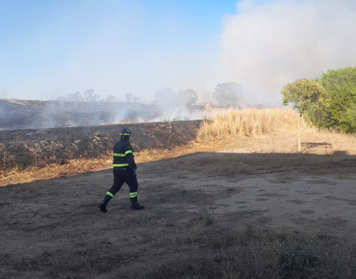 Cerveteri – Vasto incendio coinvolge due roulotte, vigili del fuoco evitano esplosione di bombole del gas