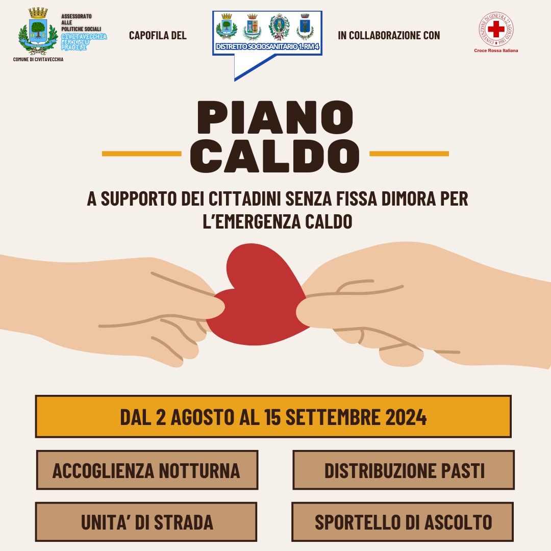 Viterbo – Al via il “Piano Caldo” per chi vive in strada