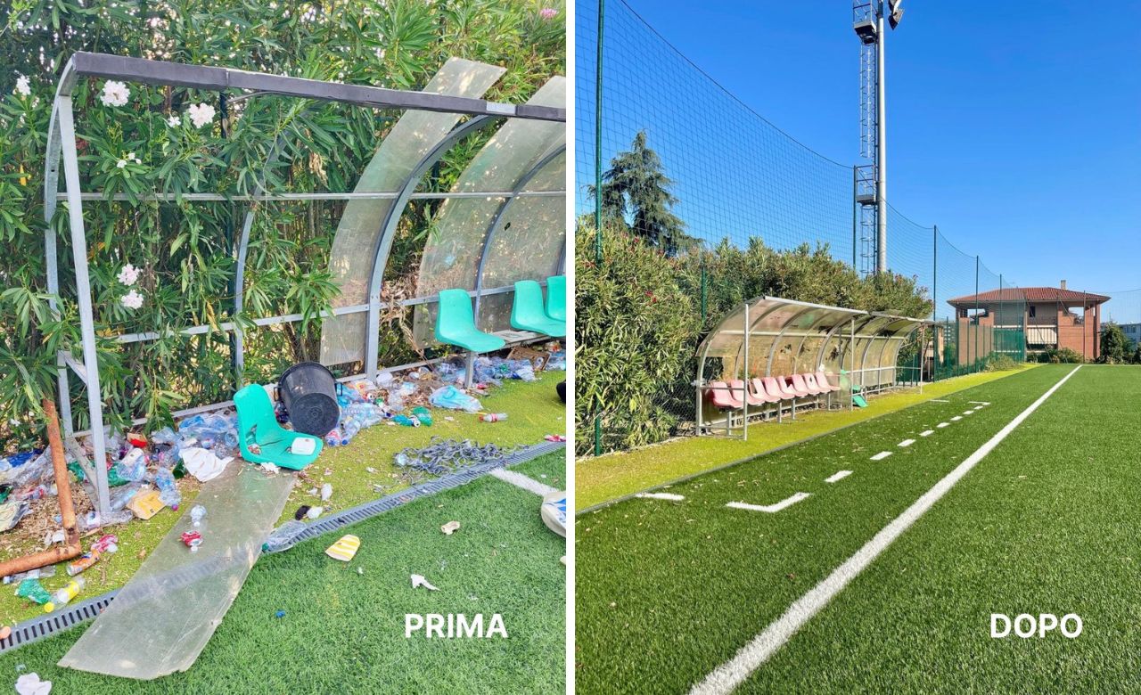 Viterbo – Campo del Pilastro, l’FC Viterbo ci mette una pezza: ripulito da cima a fondo