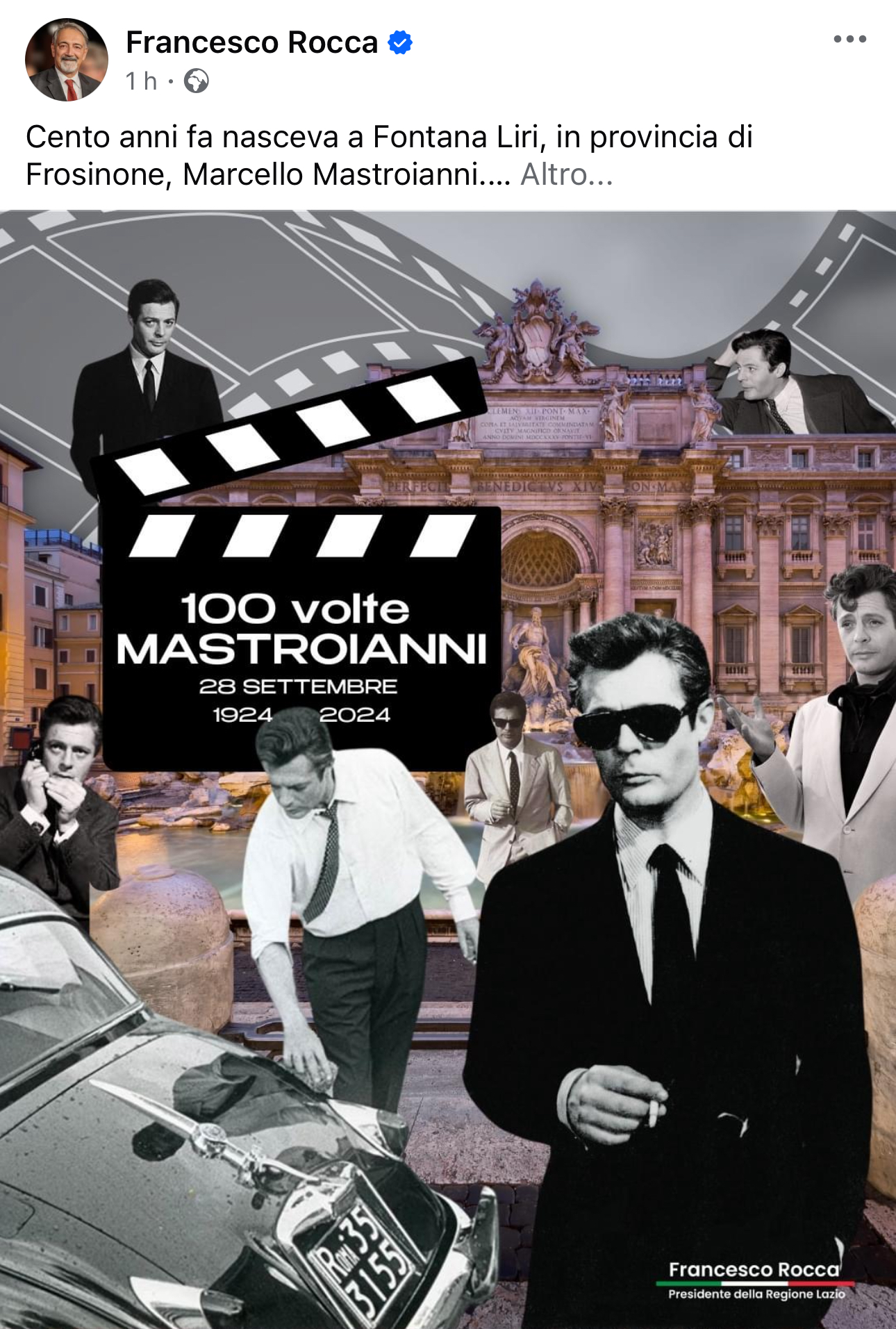 Mastroianni: Rocca, uno degli attori più significativi del paese