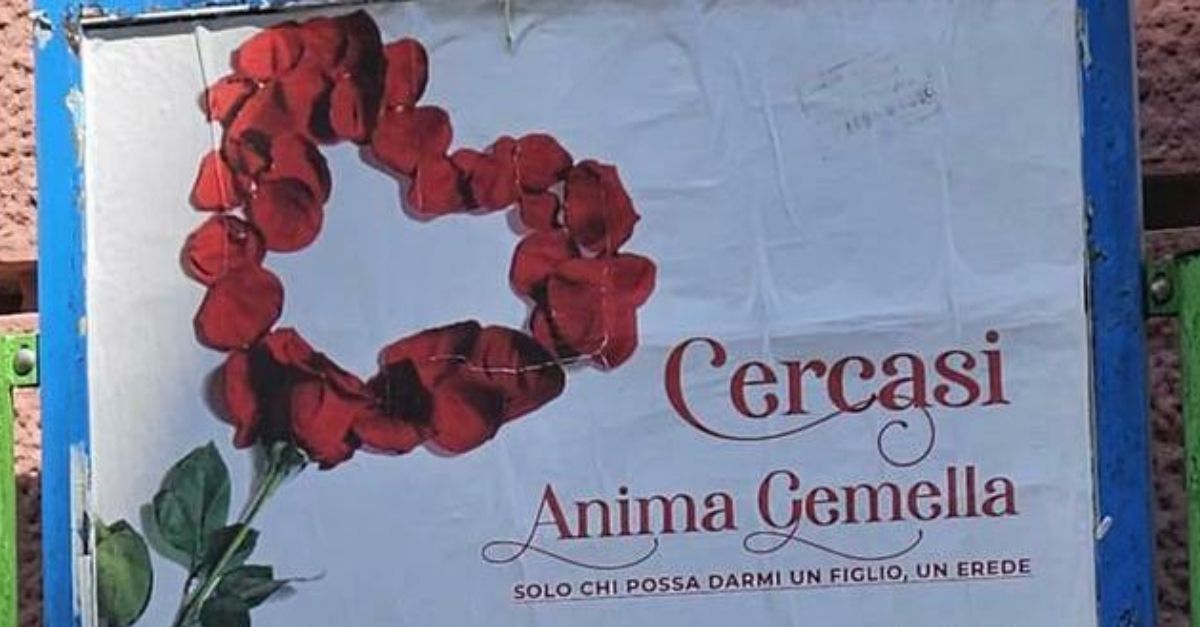 Napoli – “Cercasi anima gemella, solo chi possa darmi un figlio, un erede”, l’annuncio che compare ogni anno in città