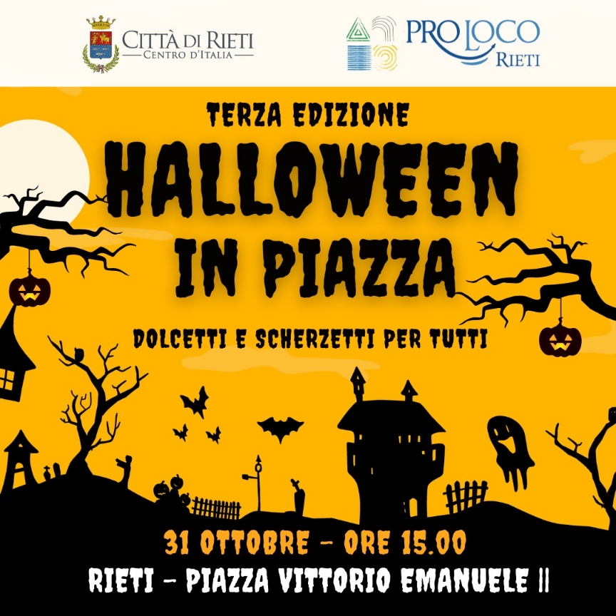 Rieti – Con “Halloween in Piazza” dolci e caramelle a tutti i bambini