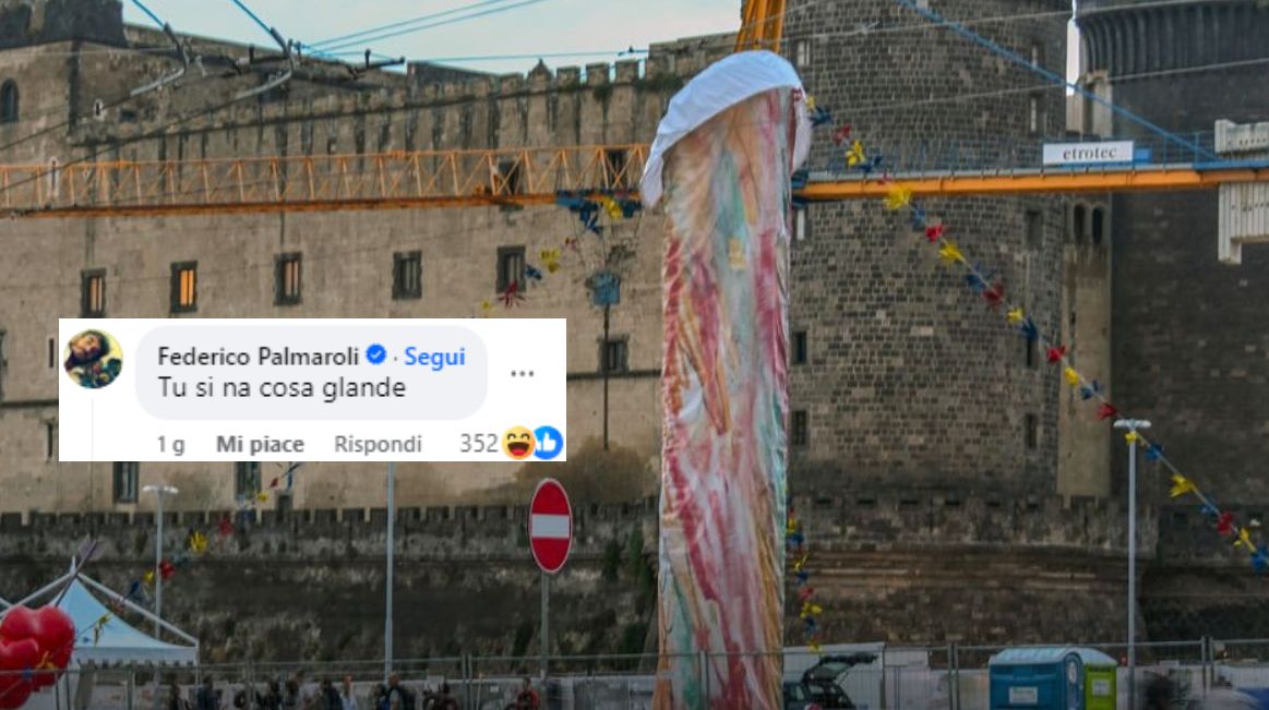 Napoli – “Tu si ‘na cosa glande”, l’opera di Gaetano Pesce scatena ilarità e polemiche