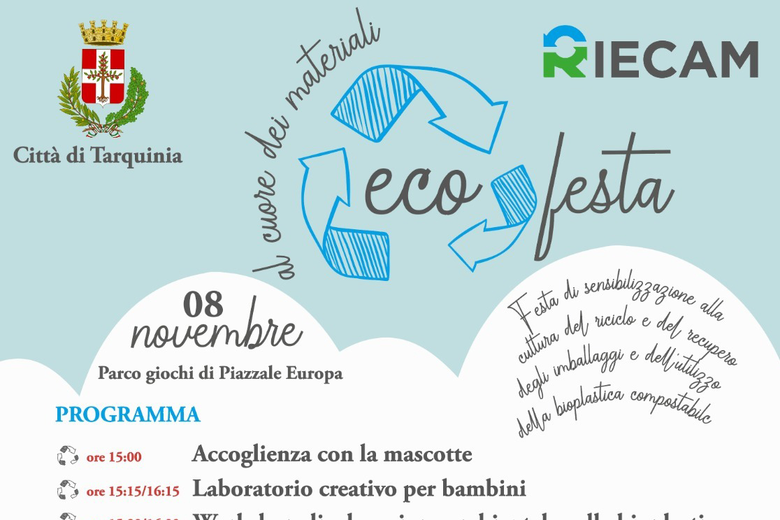 Tarquinia – Domani arriva l’Ecofesta, una giornata dedicata all’economia circolare