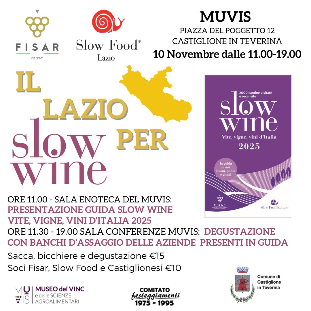Castiglione in Teverina – Il Muvis ospita “Il Lazio per Slow wine”