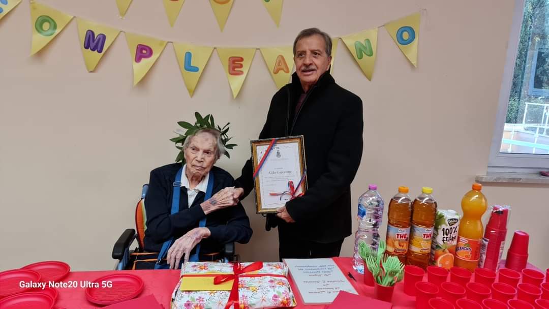 Santa Marinella – Aldo Giaccone, l’uomo più longevo della città, ha compiuto 108 anni