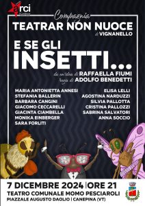 “Teatrar non nuoce”, in scena a Canepina lo spettacolo “E se gli insetti…”