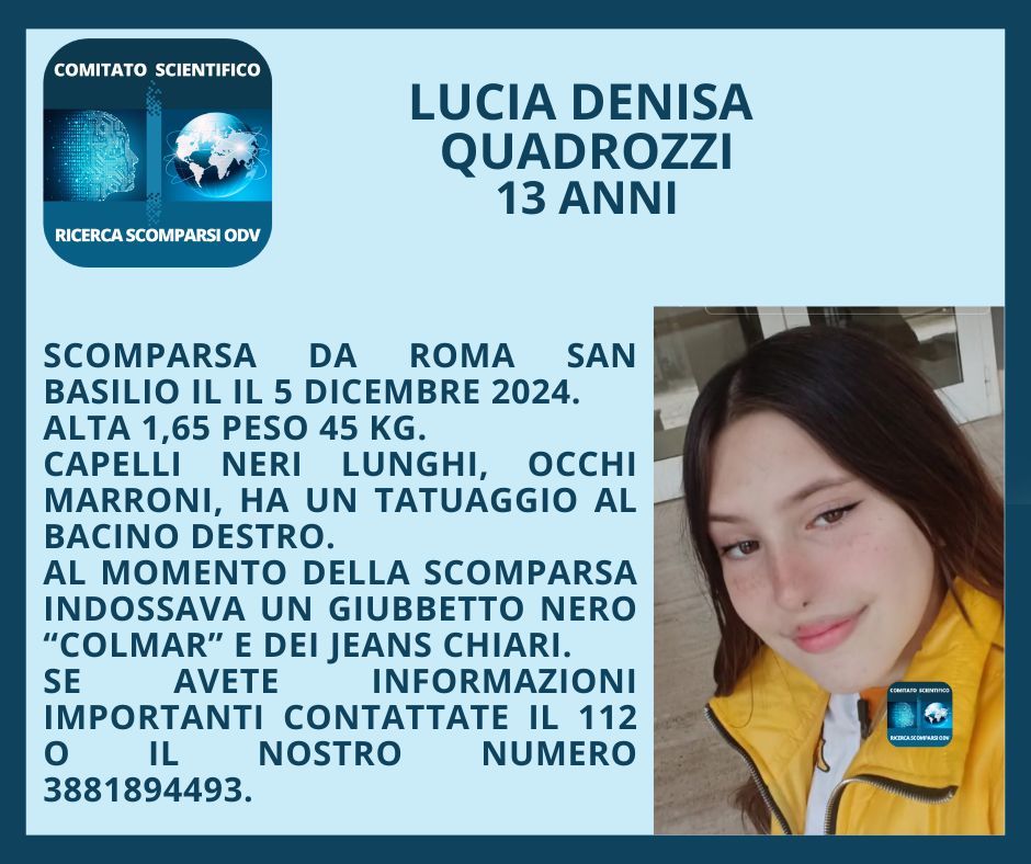 Roma, 13enne esce per andare a scuola e scompare: angoscia a San Basilio