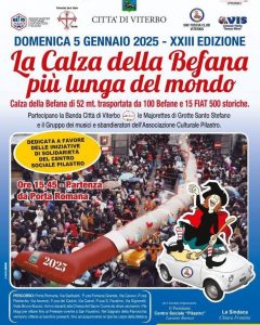 Viterbo – La Calza della Befana più lunga del Mondo, attenzione ai divieti di sosta e transito