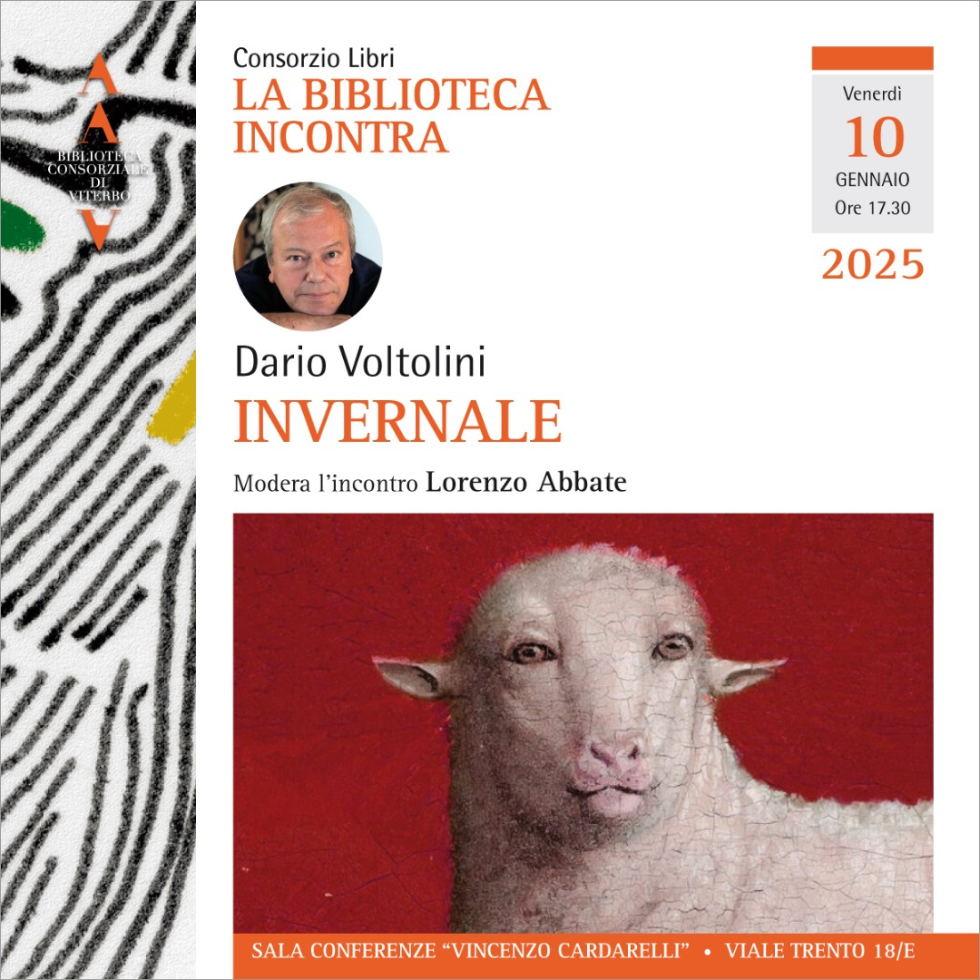 “La Biblioteca incontra” ospita Dario Voltolini, finalista al Premio Strega