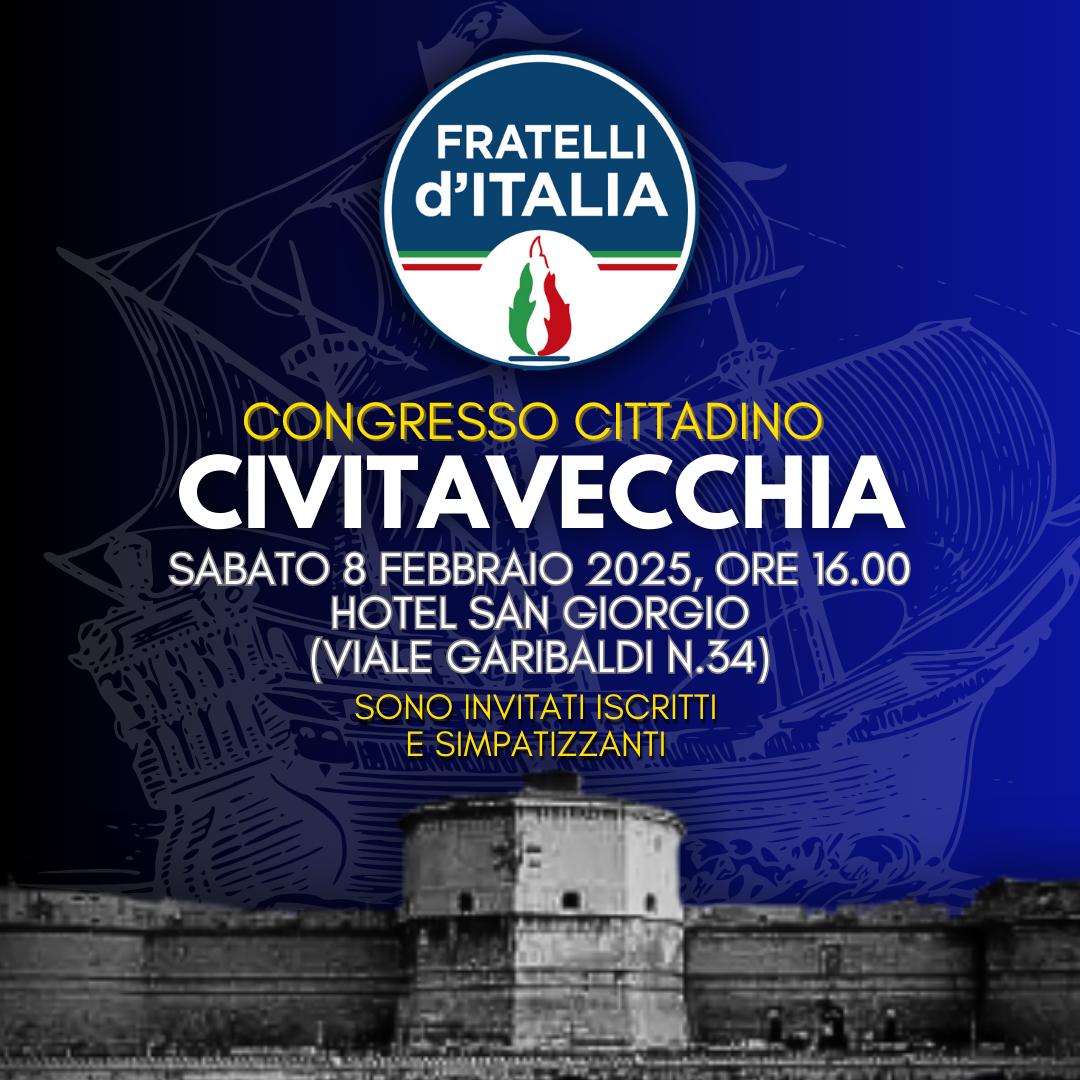 Civitavecchia – Sabato 8 febbraio il congresso cittadino di Fratelli d’Italia, ospite Sara Kelany