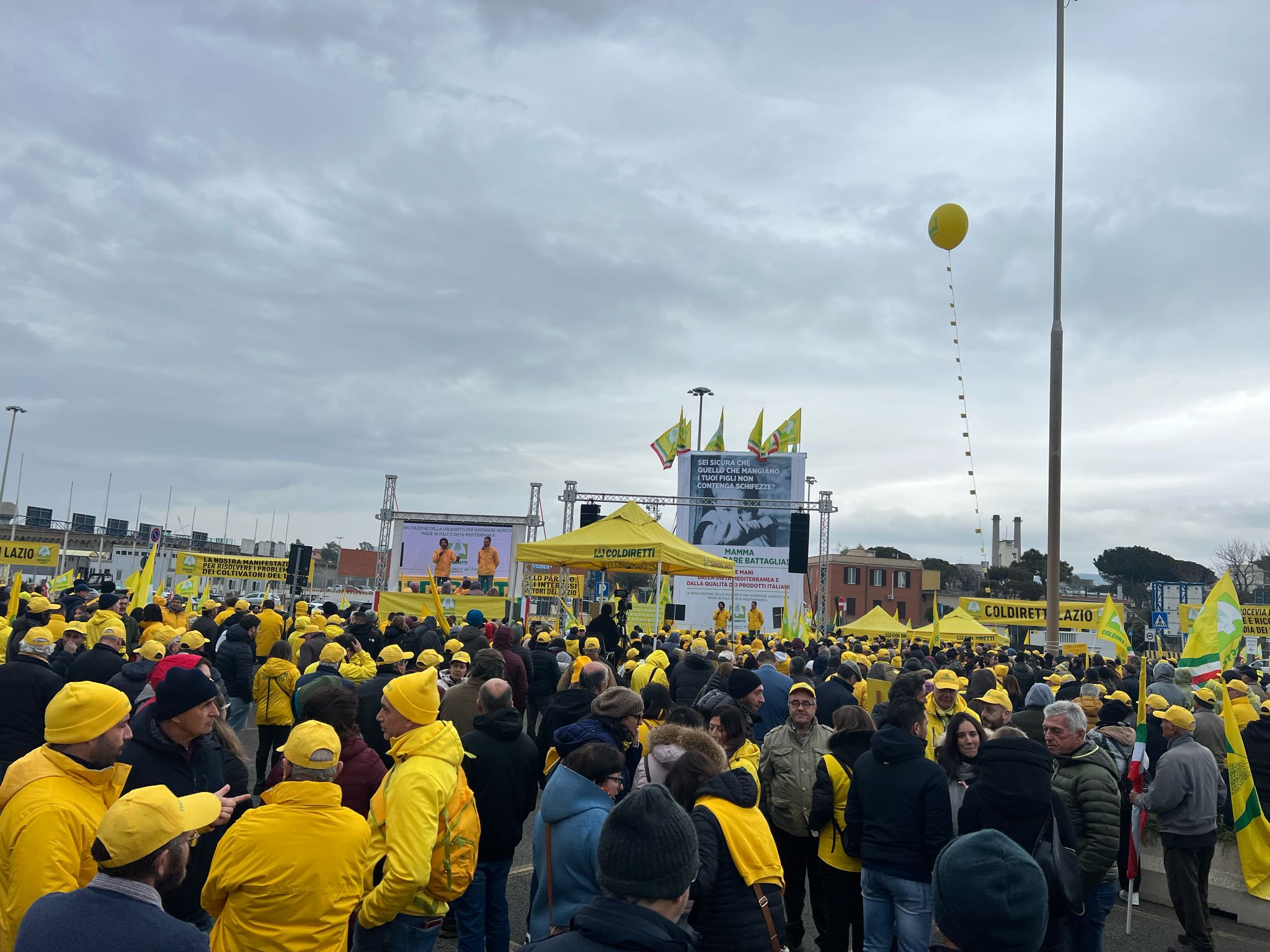 Civitavecchia – Blitz di Coldiretti al porto, in 1.500 per dire “No” all’olio low cost proveniente dall’estero (FOTO)