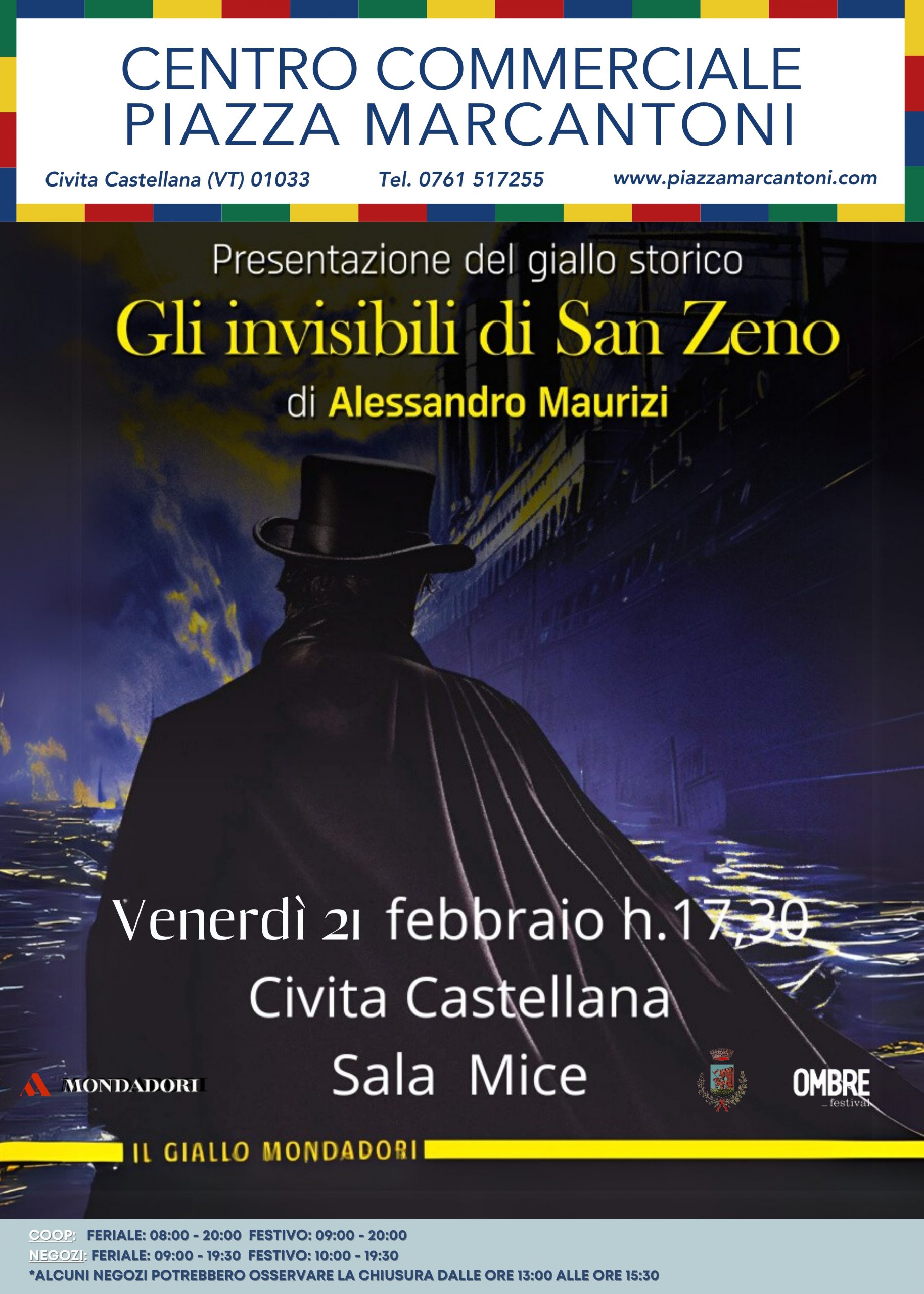 Appuntamento con la storia a Civita Castellana: Alessandro Maurizi presenta il suo Giallo Mondadori“Gli invisibili di san Zeno”