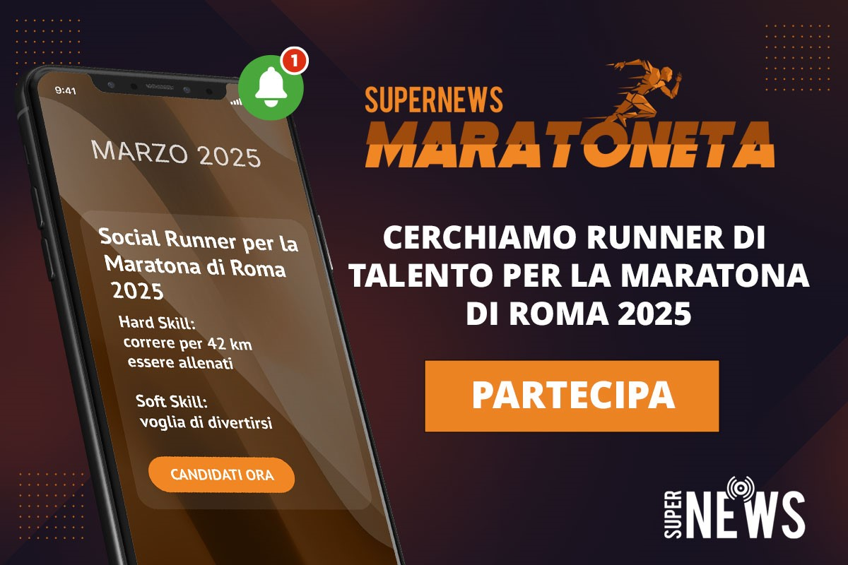 Maratoneta SuperNews, selezioni ancora aperte per partecipare gratuitamente alla competizione di Roma con 30000 runners