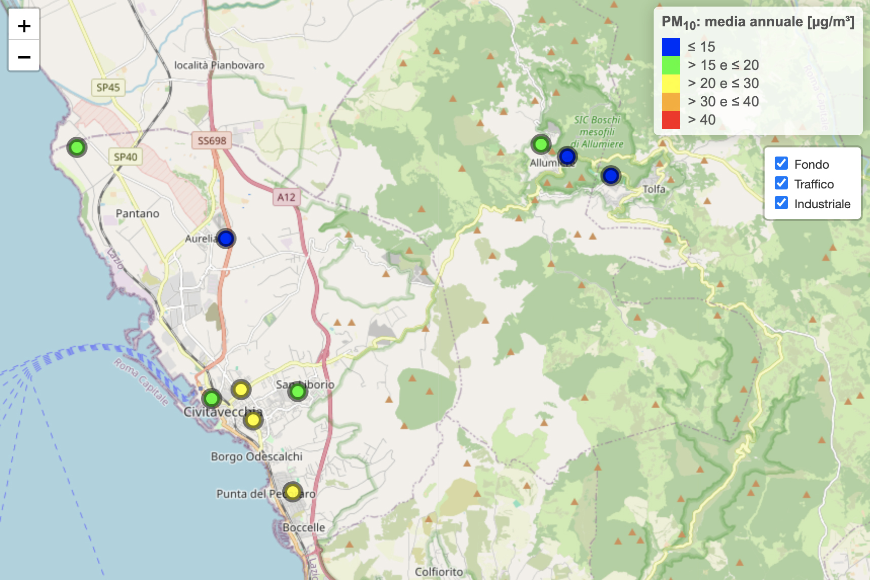 Civitavecchia – Inquinamento da polveri sottili, valore limite rispettato per tutto il 2024