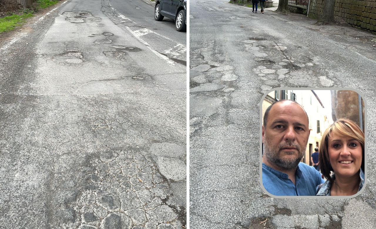 Acquapendente – Via del Campo Boario in stato pietoso, Brenci e Sarti (FdI): “Amministrazione vergognosa, c’è il rischio di gravi incidenti”