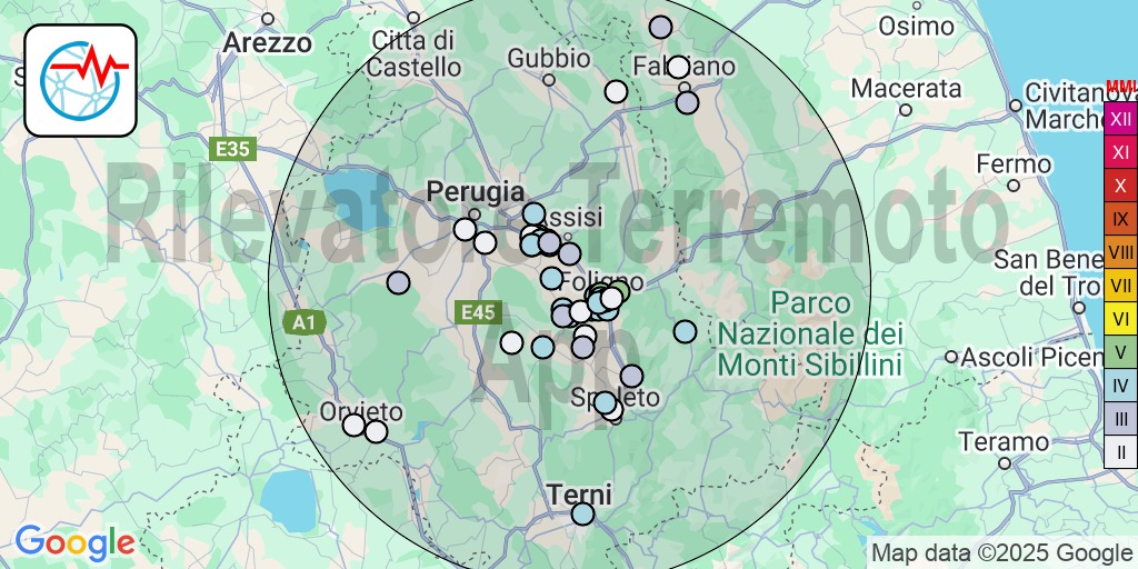Umbria – Terremoto a Foligno, scossa di magnitudo 3.5: «Si è sentito un boato»
