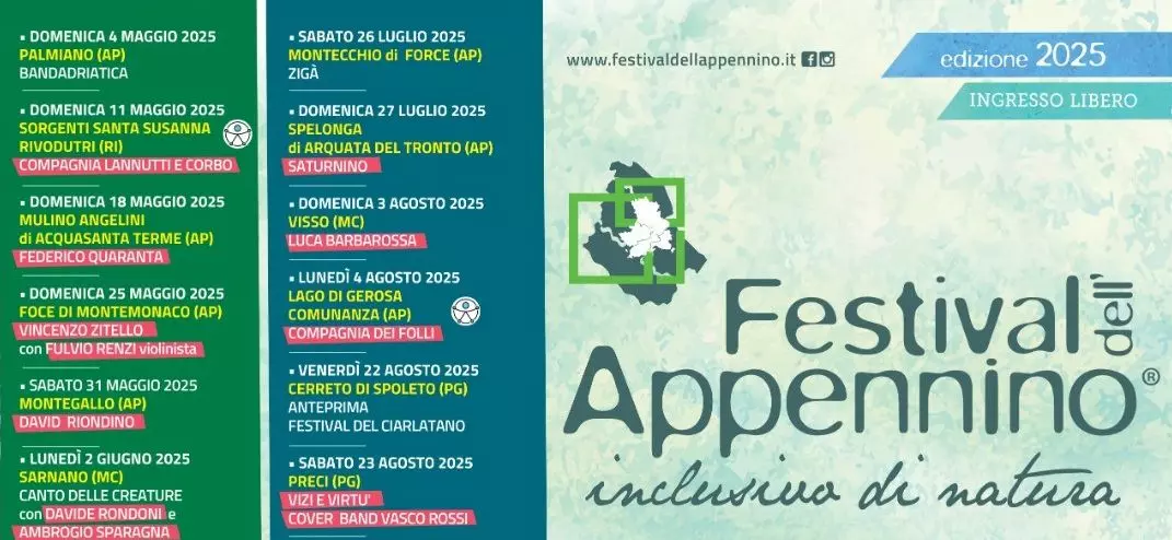 Torna il Festival dell’Appennino, 27 appuntamenti per sei mesi di eventi