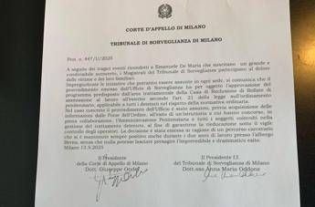 Milano, Sorveglianza: “Sconcerto condivisibile su De Maria, seguita la legge”