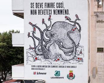 Donazione, asta benefica e murale, Ichnusa contro l’abbandono del vetro