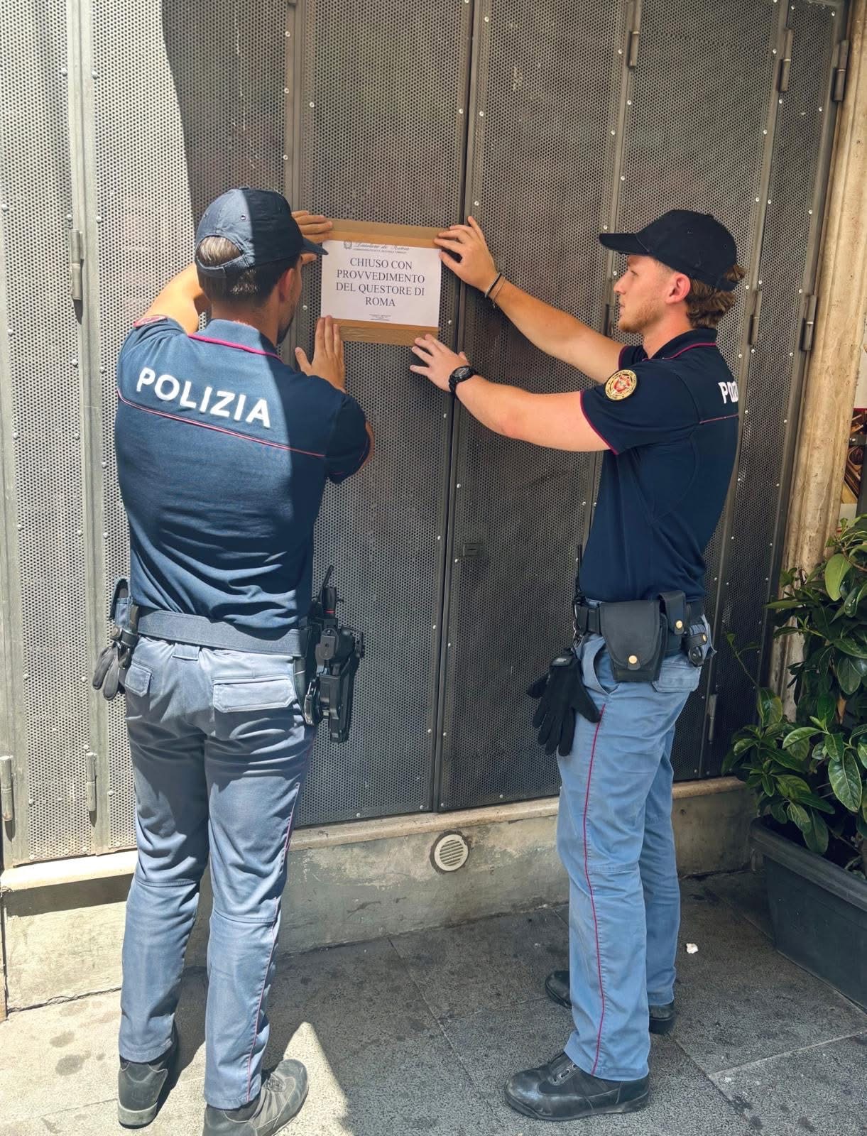 Roma – Era diventato teatro di episodi violenti e spaccio, Questore sospende per 8 giorni licenza a bar