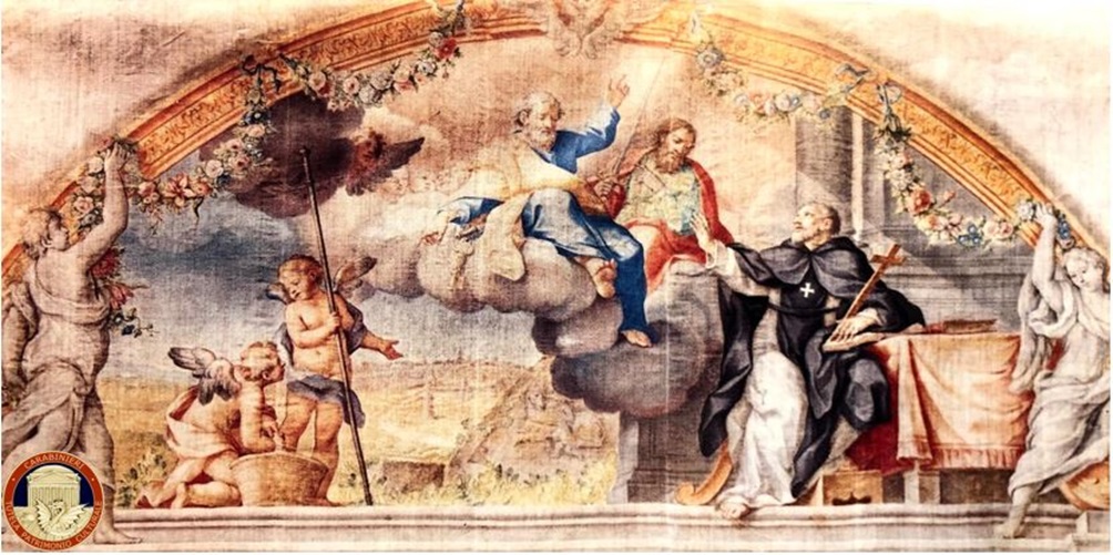 Gallese – La tela di Ginesio Del Barba, rubata nel ’91, torna alla Basilica di San Famiano