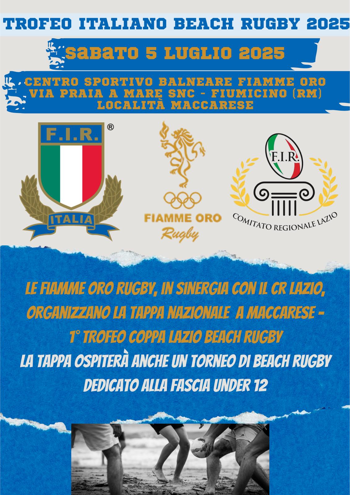Fiamme Oro, il rugby sbarca sulle spiagge: tappa storica, a luglio la Coppa Lazio a Maccarese