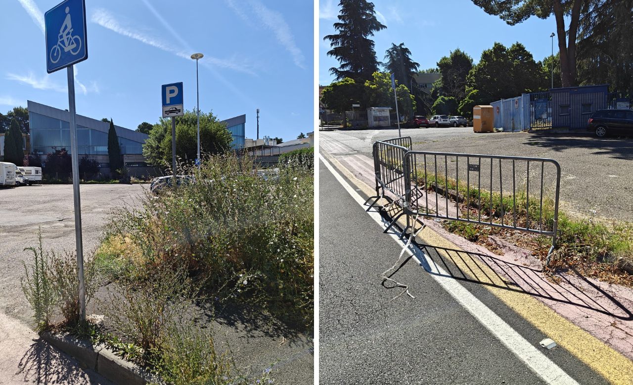 Viterbo – Murialdo abbandonato a sé stesso: sporcizia, erba alta due metri e ciclabile “bloccata” da 8 mesi (FOTO)