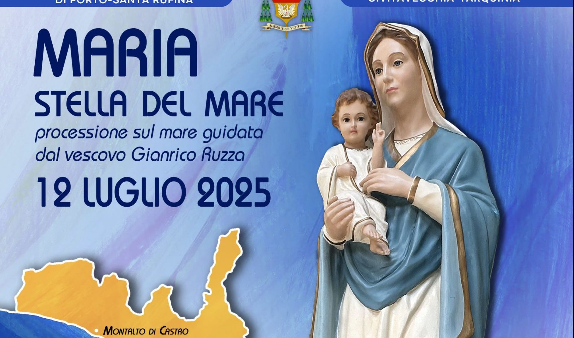 Arriva sulle spiagge di Montalto e Tarquinia “Maria Stella del Mare”, preghiere e vangelo sulla battigia